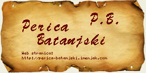 Perica Batanjski vizit kartica
